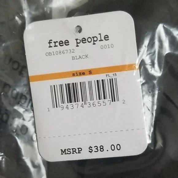 Free People Erin Scuba Bralette in Black size S new with tag - Picture 6 of 6